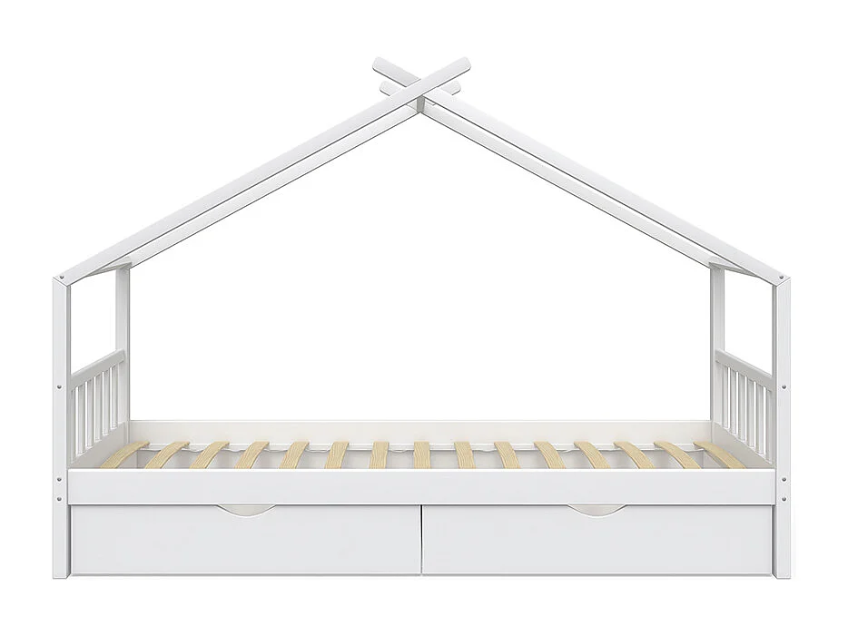 Łóżko domowe biały 208x97x148 design 4874124 - obrazek 1