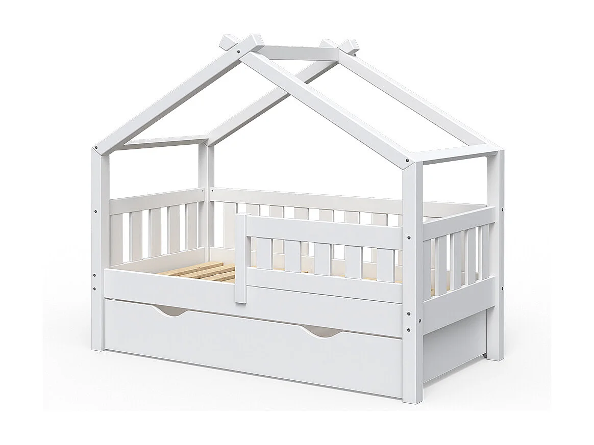 Łóżko domowe biały 147.6x77x127.9 design 4874112