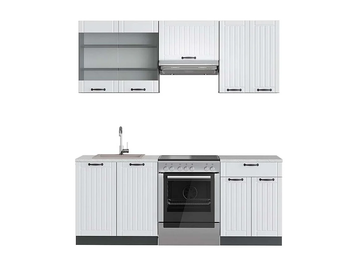 Aneks kuchenny biały dworek/antracyt 200x60x81.6 fame-line 4781410 - obrazek 1