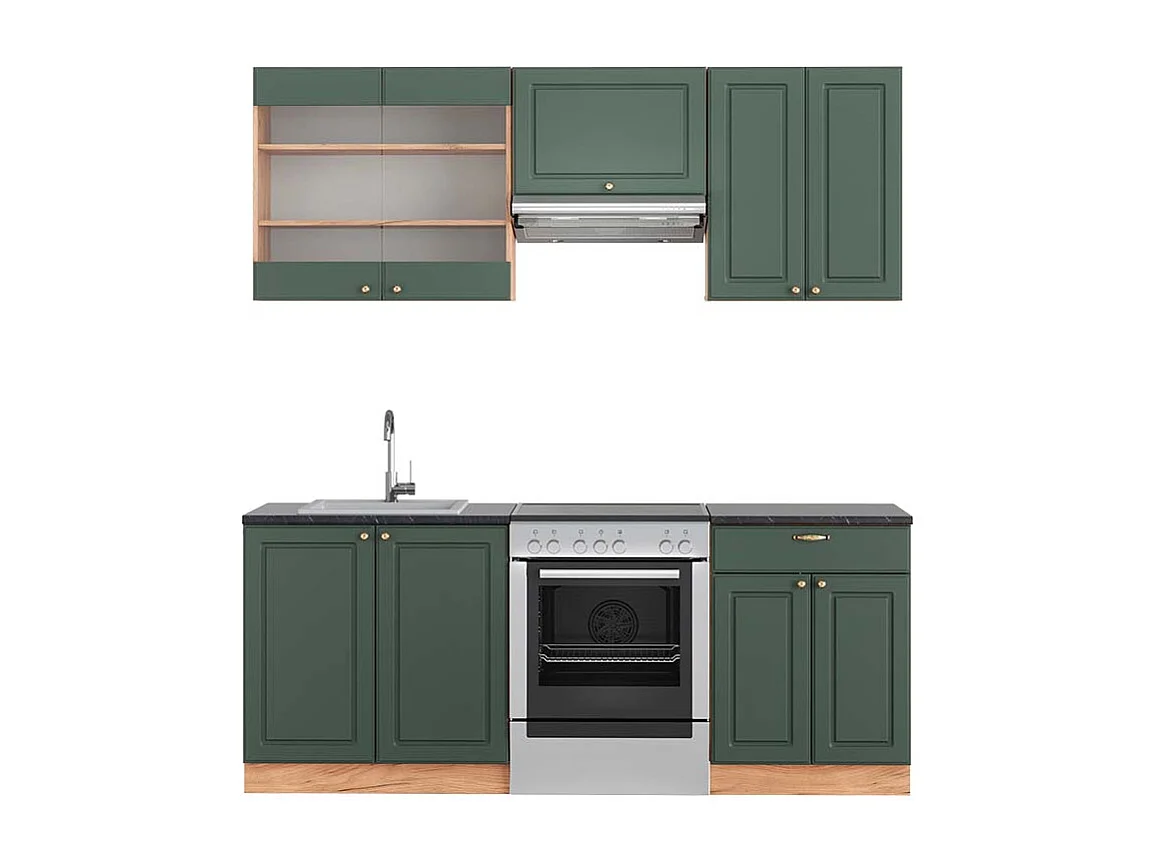 Aneks kuchenny green-gold country/gold power oak 200x60x81.6 fame-line 4779427 - obrazek 1