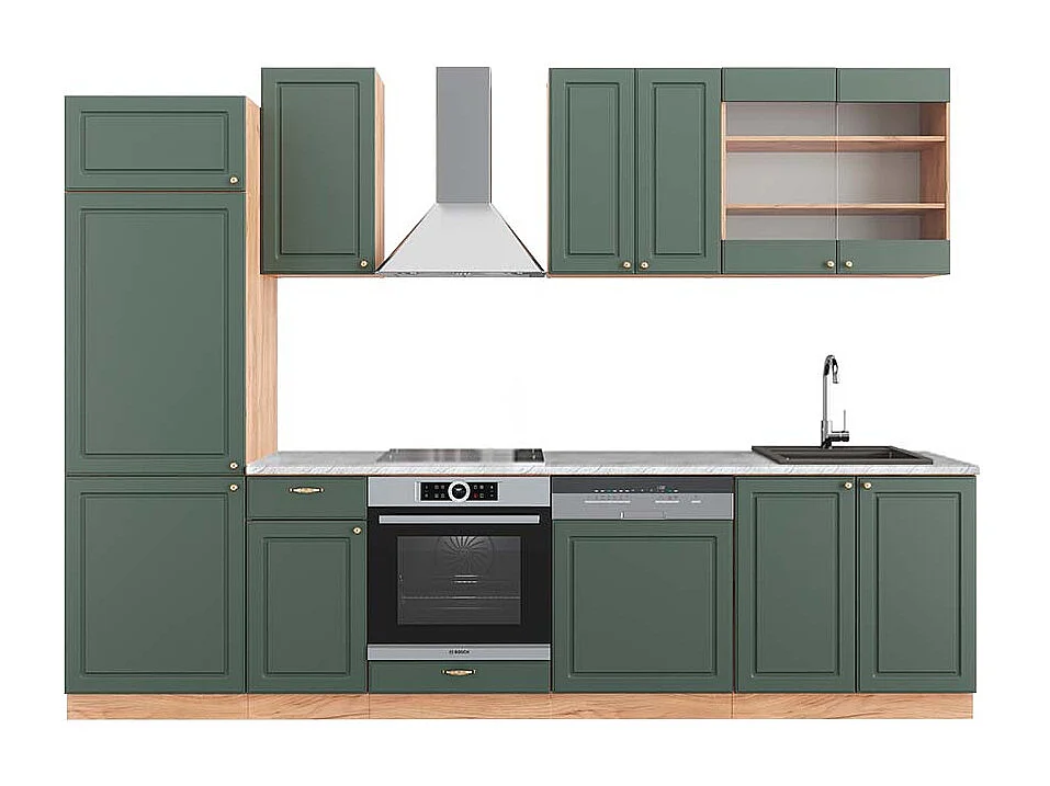 Aneks kuchenny green-gold country/gold power oak 300x60x81.6 fame-line 4780267 - obrazek 1