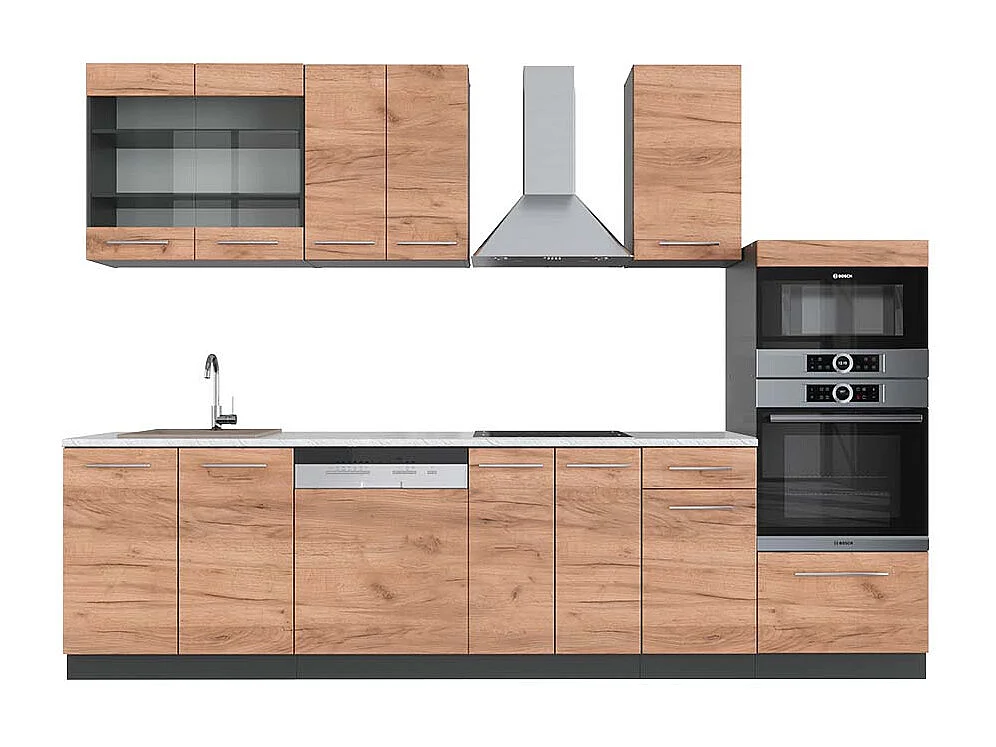 Aneks kuchenny złoty dąb power/antracyt 300x60x81.6 fame-line 4780127 - obrazek 1