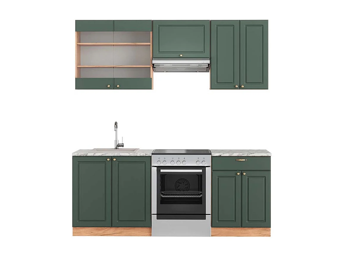 Aneks kuchenny green-gold country/gold power oak 200x60x81.6 fame-line 4780876 - obrazek 1