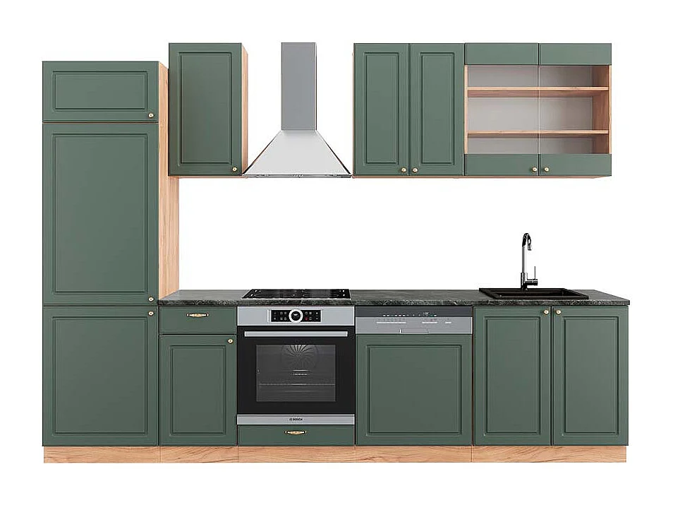 Aneks kuchenny green-gold country/gold power oak 300x60x81.6 fame-line 4781614 - obrazek 1