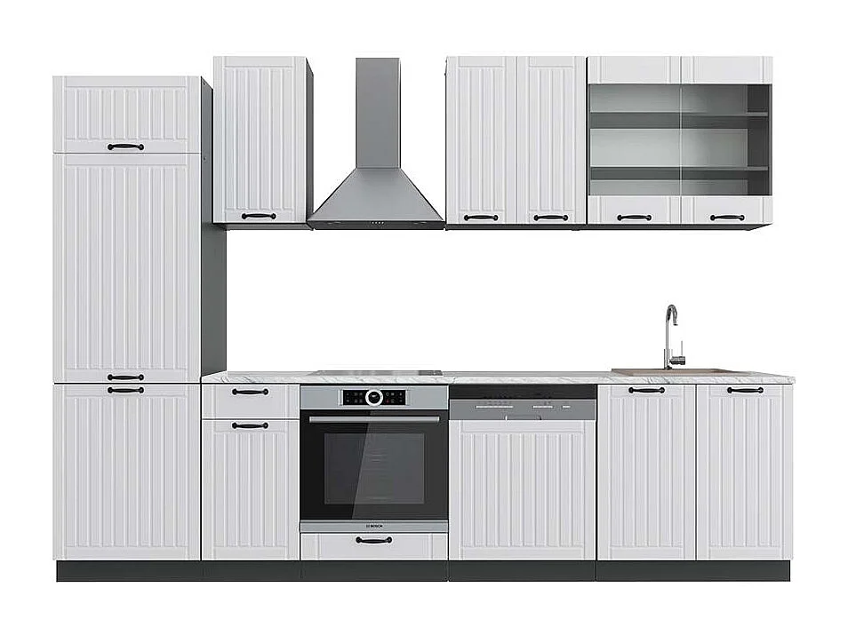 Aneks kuchenny biały dworek/antracyt 300x60x81.6 fame-line 4781756 - obrazek 1