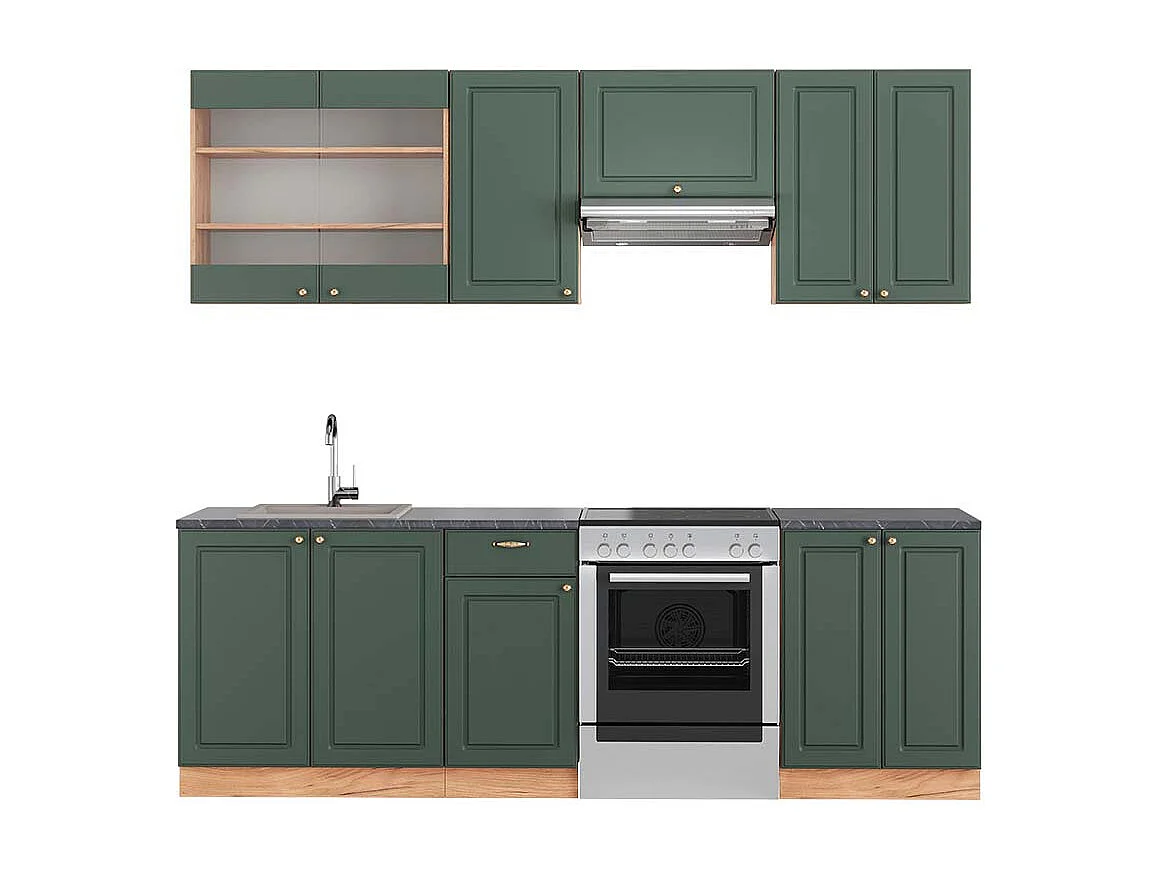 Aneks kuchenny green-gold country/gold power oak 240x60x81.6 fame-line 4780371 - obrazek 1