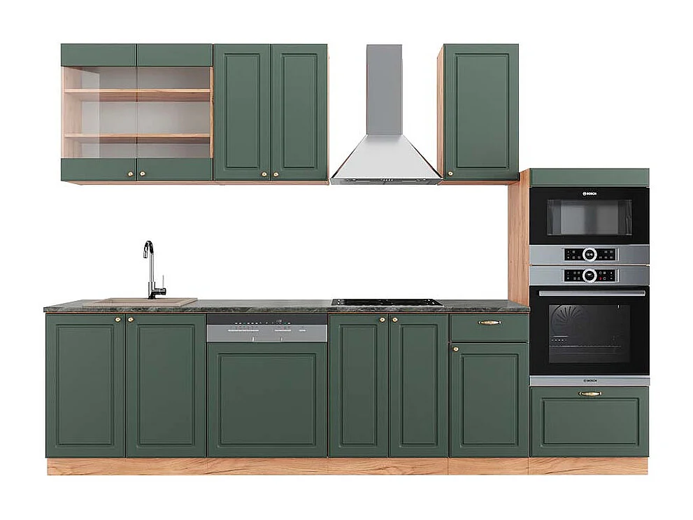 Aneks kuchenny green-gold country/gold power oak 300x60x81.6 fame-line 4780255 - obrazek 1