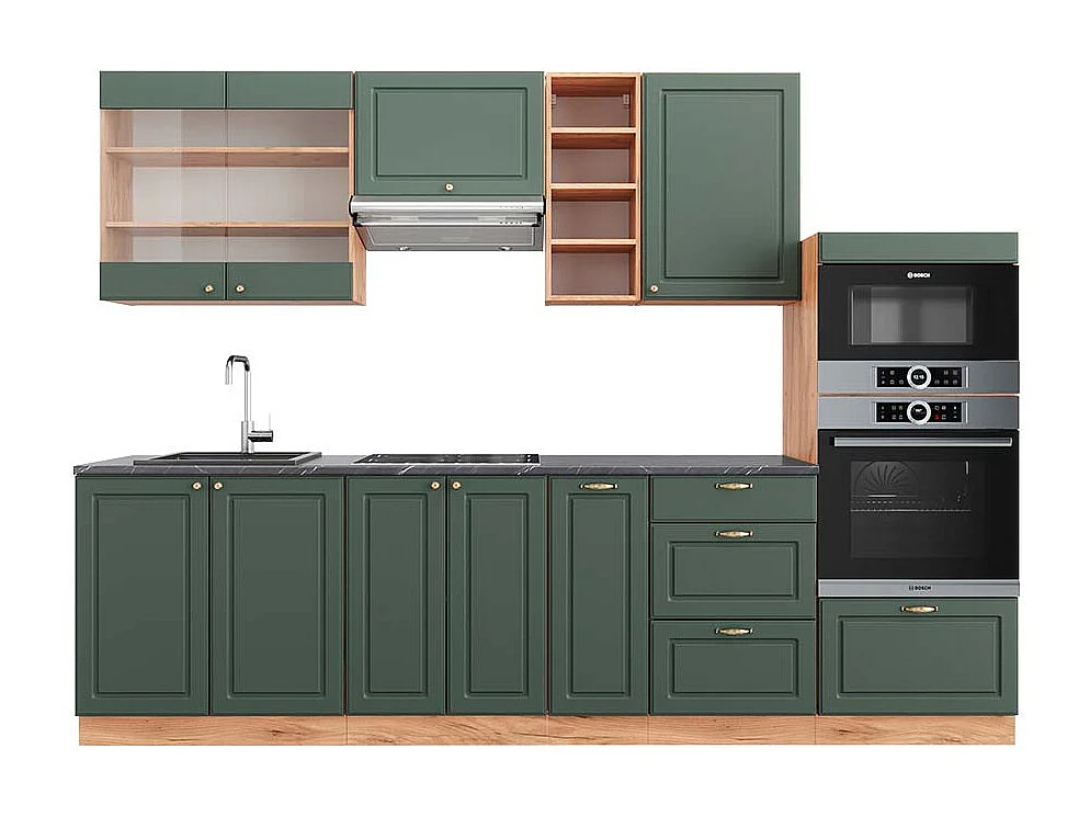 Aneks kuchenny green-gold country/gold power oak 280x60x81.6 fame-line 4780981 - obrazek 1