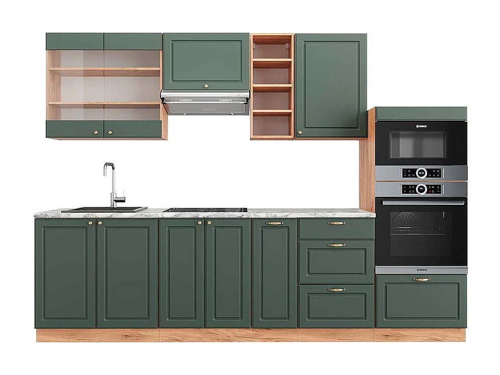 Aneks kuchenny green-gold country/gold power oak 280x60x81.6 fame-line 4781663 - obrazek 1