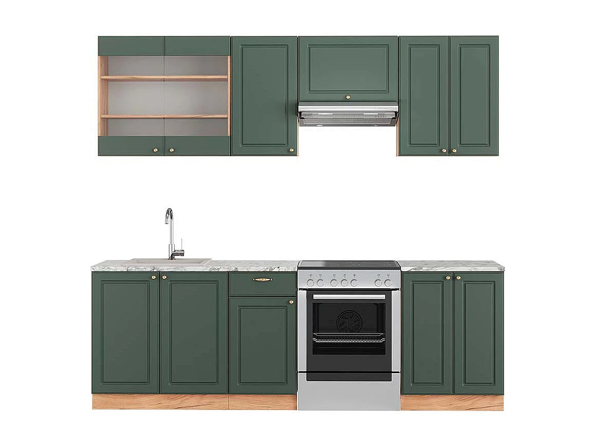 Aneks kuchenny green-gold country/gold power oak 240x60x81.6 fame-line 4781542 - obrazek 1