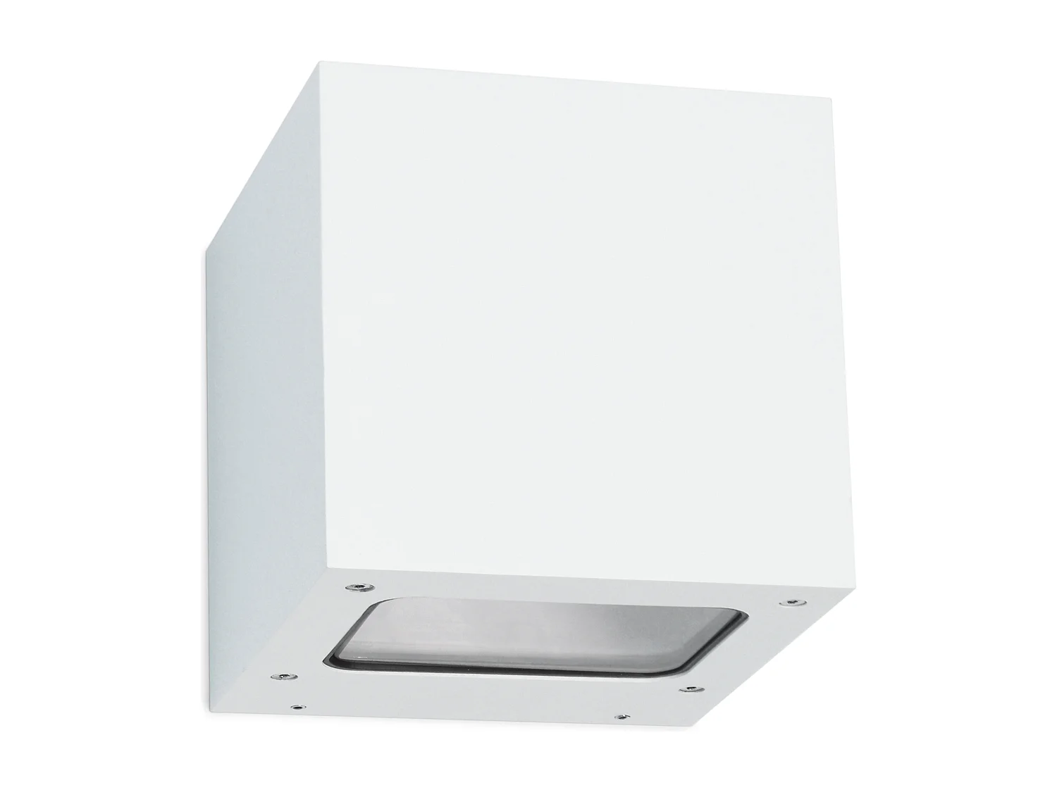 Aluminiowy kinkiet BRICK w nowoczesnym stylu - Szeroko?? 12 x Wysoko?? 12 cm - bia?y - LED SMD 2x 5W - 3K - góra i dó? - 67° - IP44 3715008 - obrazek 1