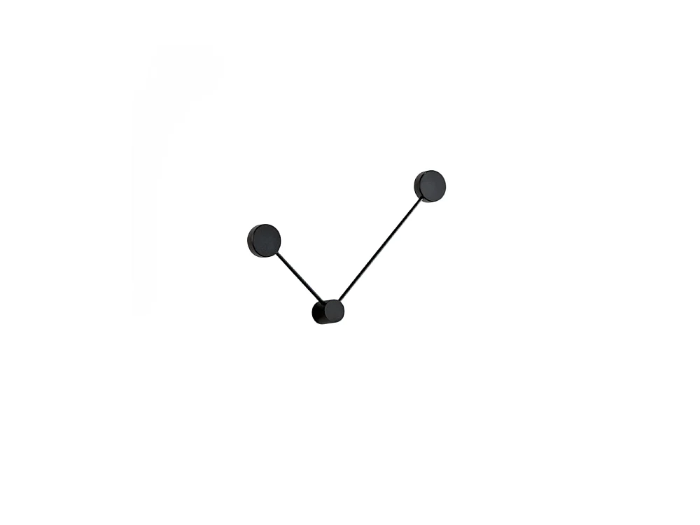 Kinkiet Eclipsia Black - 325x520x64mm 2xGX53 - Dwuramienny metalowy kinkiet - Długie ramię po prawej stronie 4284509 - obrazek 1