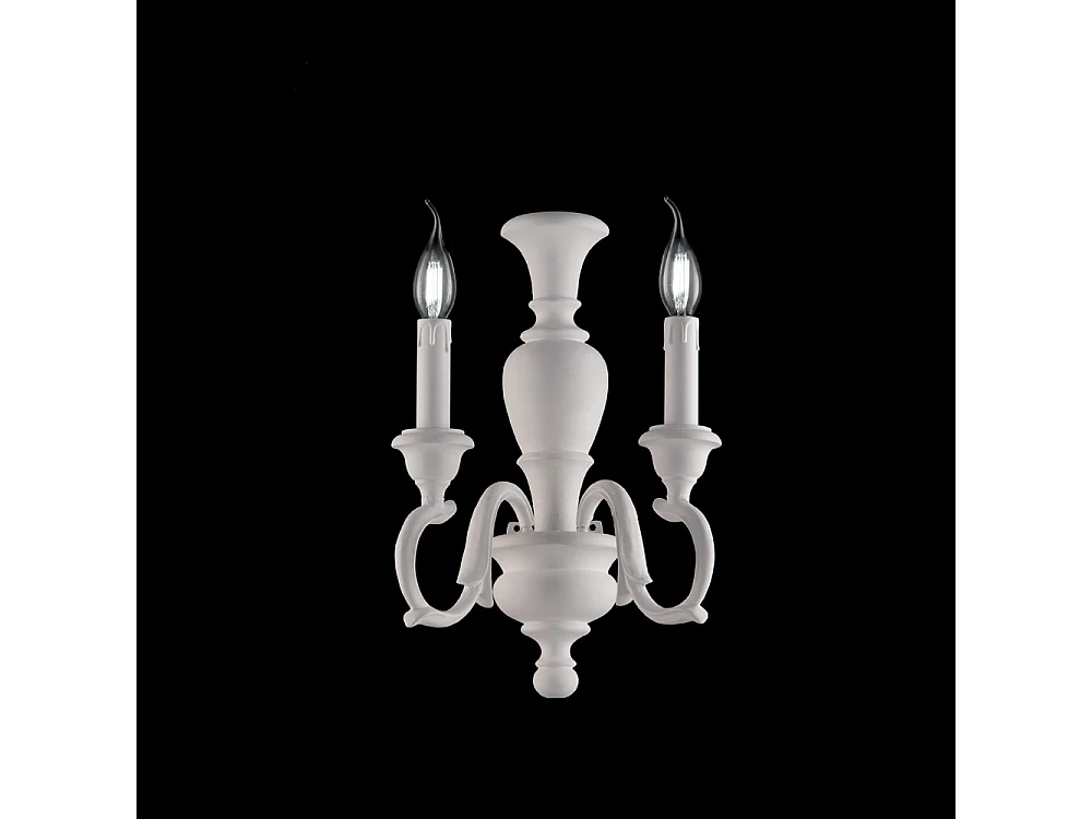 Fiorenza Shabby White Wooden Wall Light 2 Lights .18 P.16 BL172-AP2-BCO 3717219 - obrazek 1