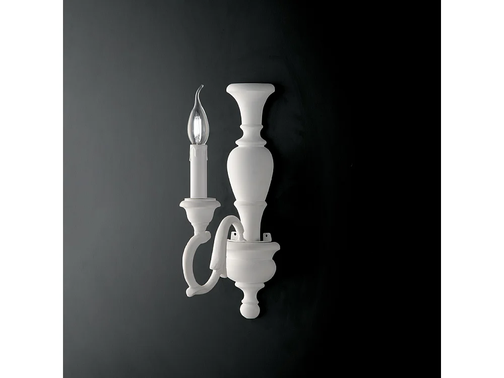 Fiorenza Shabby White Wooden Wall Light 1 Light .12 P.21 BL172-AP1-BCO 3717307 - obrazek 1