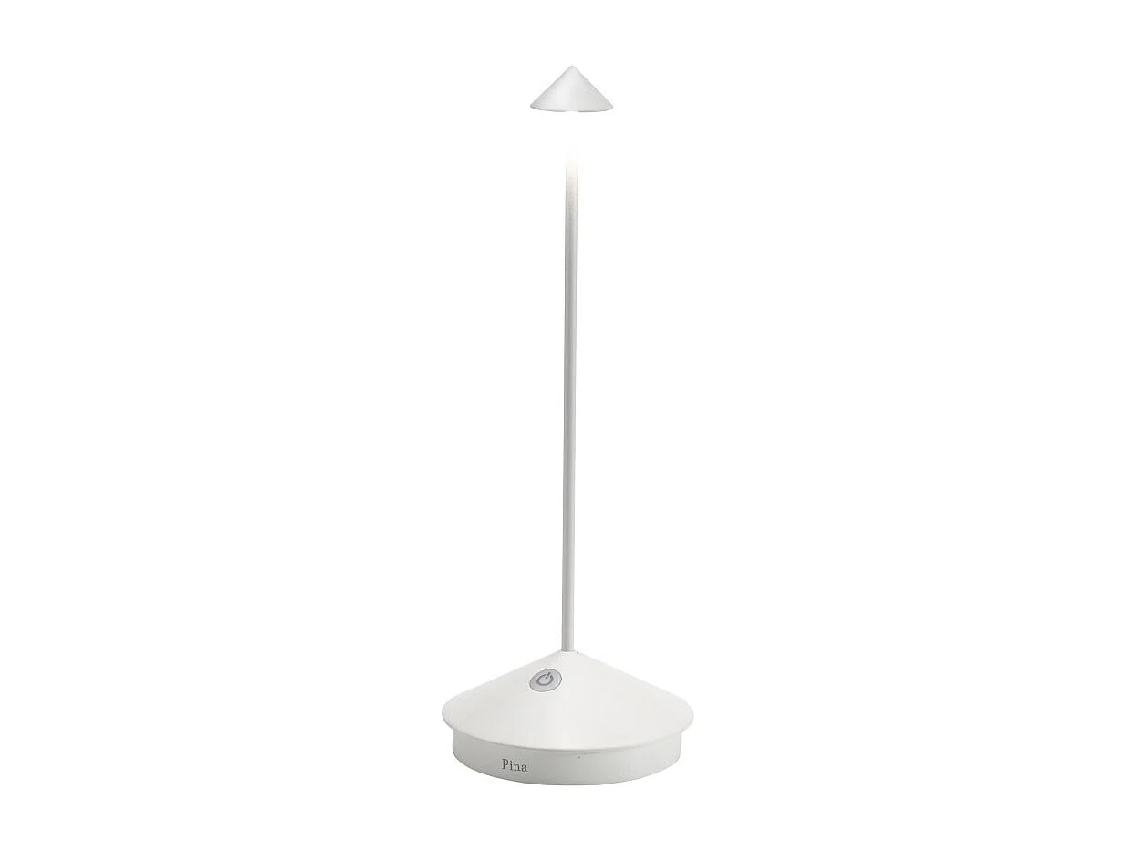 Lampa stołowa LED Pina Pro White, akumulatorowa i ściemnialna, bezprzewodowa, szafranowa 3001844