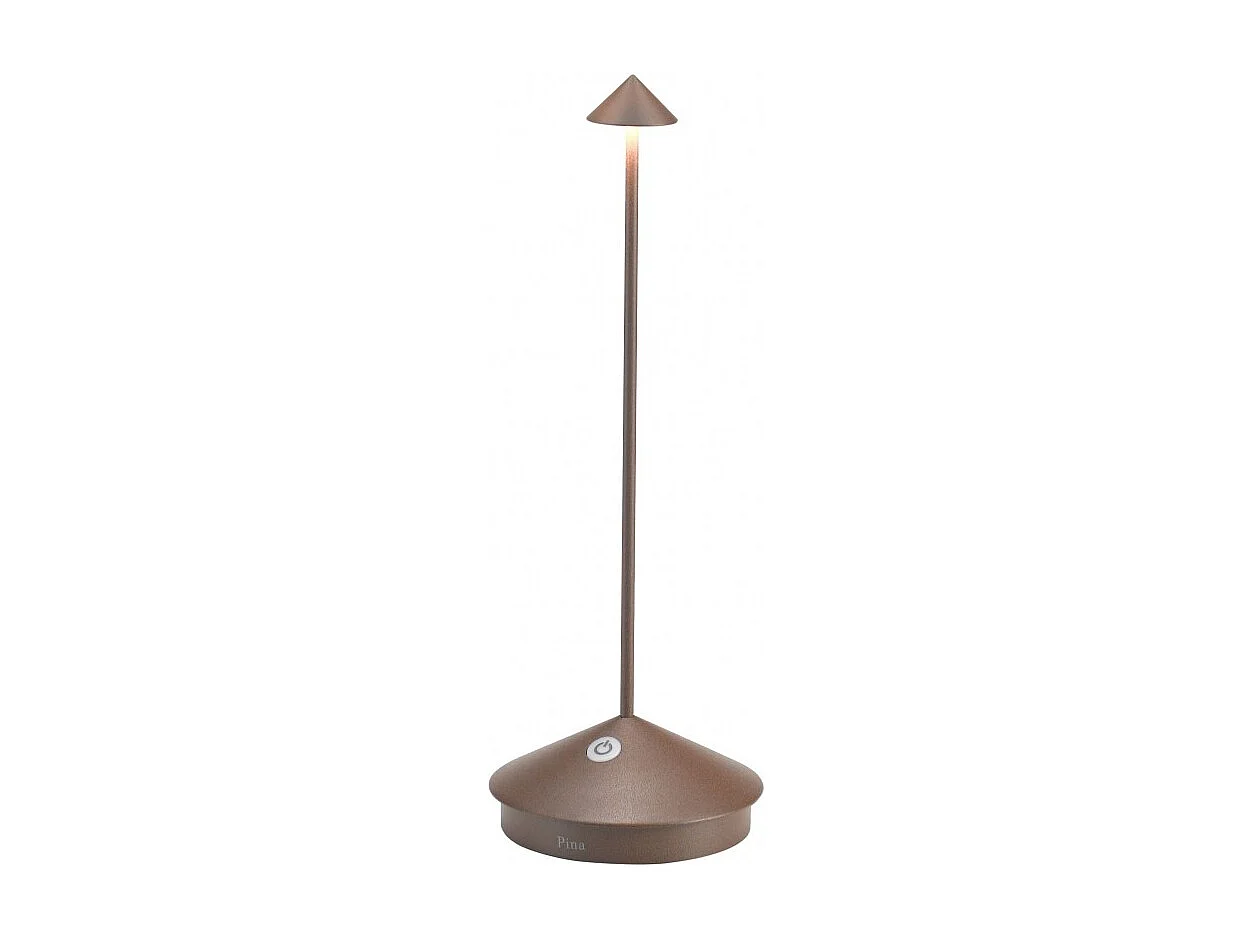 Lampa stołowa LED Pina Pro Corten, bezprzewodowa, akumulatorowa i ściemnialna, szafranowa 3001847