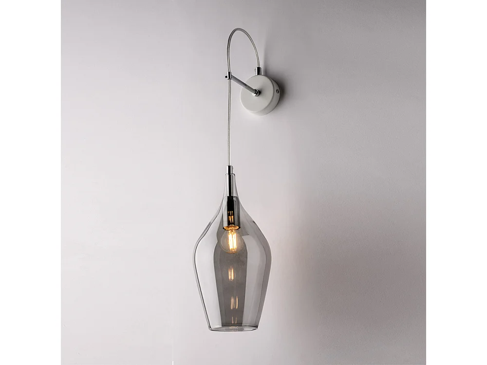Kinkiet Ares Iron z szarym szkłem Pyrex 1 światło .14 P.21 BL273-AP1-GR 3717181 - obrazek 1