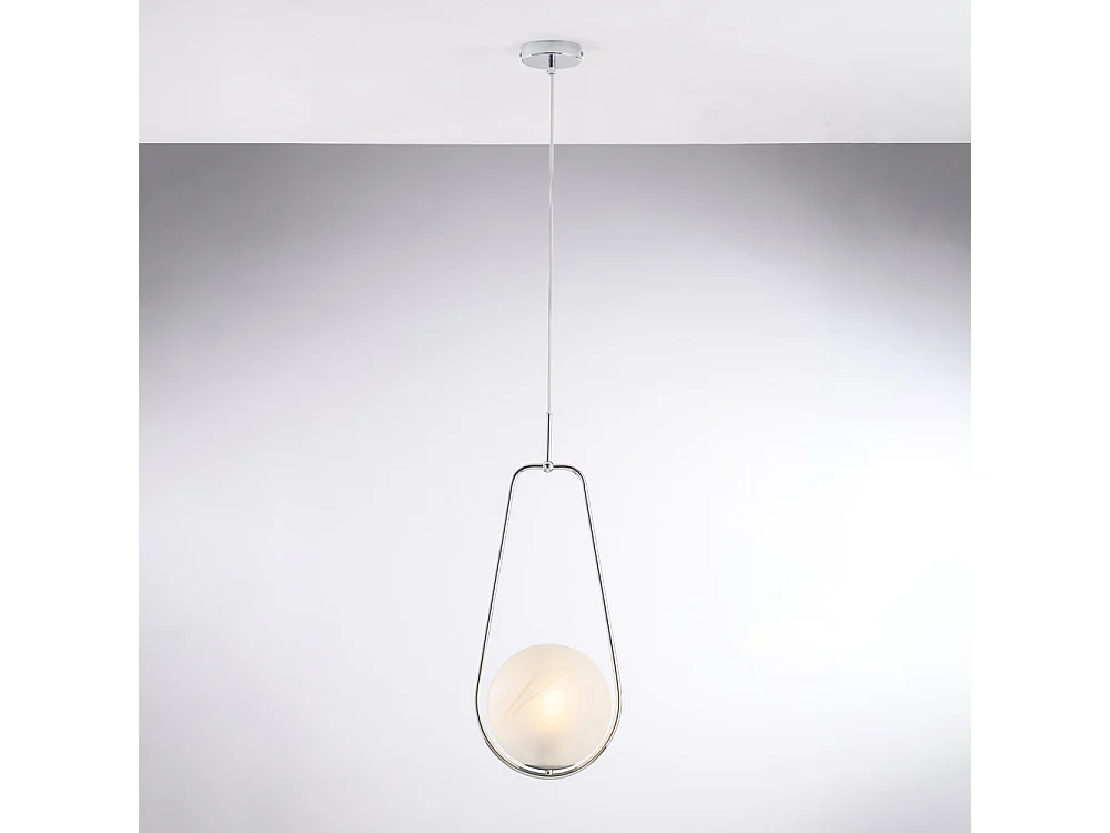 Lampa wisząca Afrodyta z chromowanego żelaza 1 lampa z kulą dm.20 159 Ø24 BL286-S1-CR 3717134 - obrazek 1