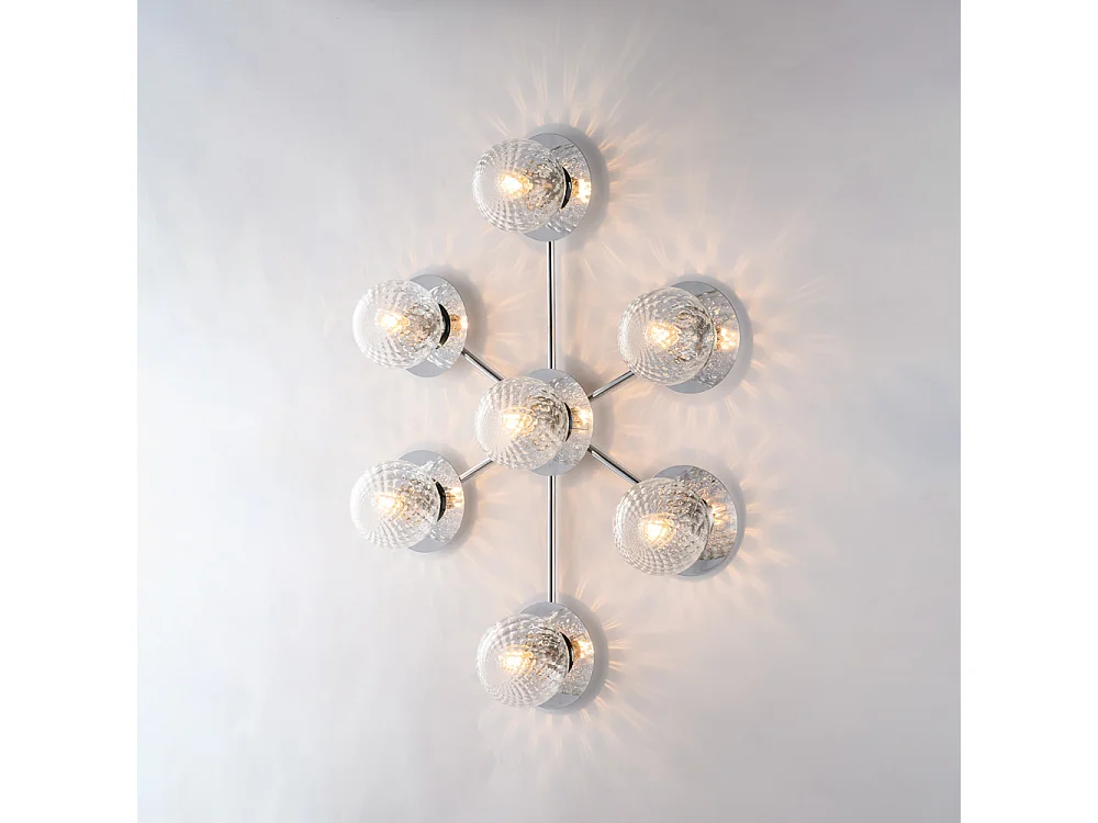 Lampa sufitowa Armonia z polerowanego chromowanego żelaza 7 świateł dł. 85 x 62 BL285-PL7-CR 3714414 - obrazek 1