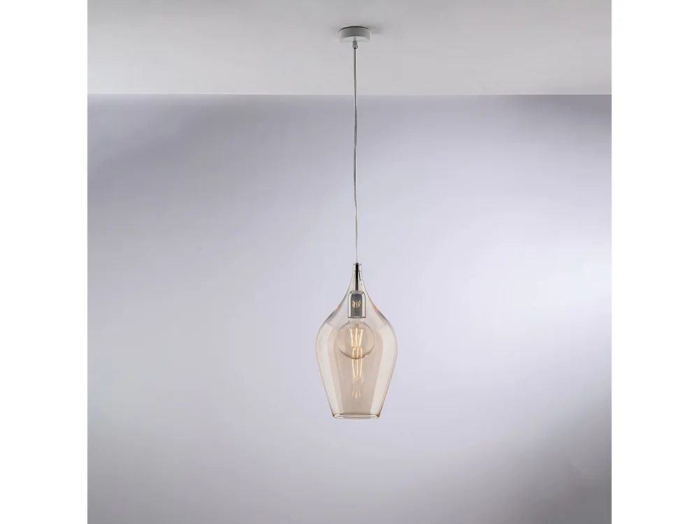 Zawieszenie Ares Iron z bursztynowym szkłem pyreksowym 1 światło 142 Ø20 BL273-S1-AM 3717175 - obrazek 1
