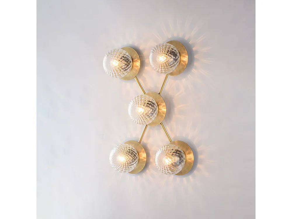 Lampa sufitowa Armonia z szczotkowanego brązu żelaznego 5 świateł dł. 62 x 42 BL285-PL5-BRZ 3717202 - obrazek 1