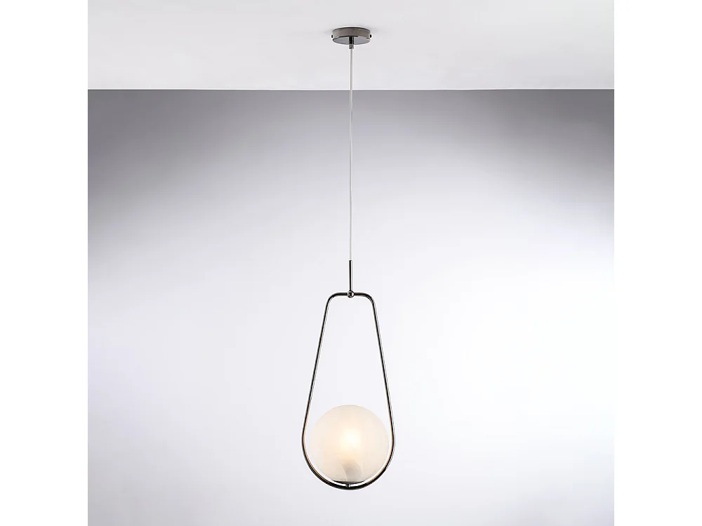 Lampa wisząca Afrodite z czarnego chromowanego żelaza 1 lampa z kulą dm.20 159 Ø24 BL286-S1-NR 3717246 - obrazek 1