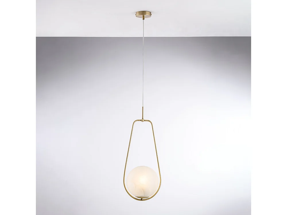 Lampa wisząca Afrodyta z brązowanego żelaza 1 lampa z kulą dm.20 159 Ø24 BL286-S1-BRZ 3717215 - obrazek 1