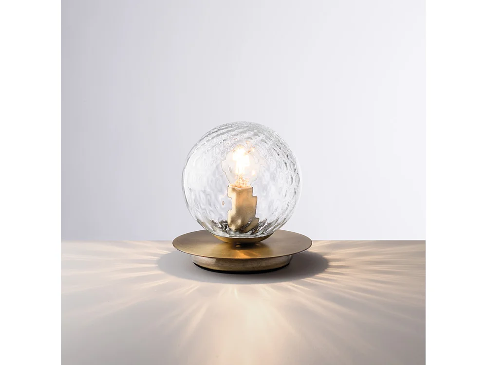 Armonia Lampa stołowa z brązu szczotkowanego, żelazna, 1 światło H.17 Ø16 BL285-LT-BRZ 3717239