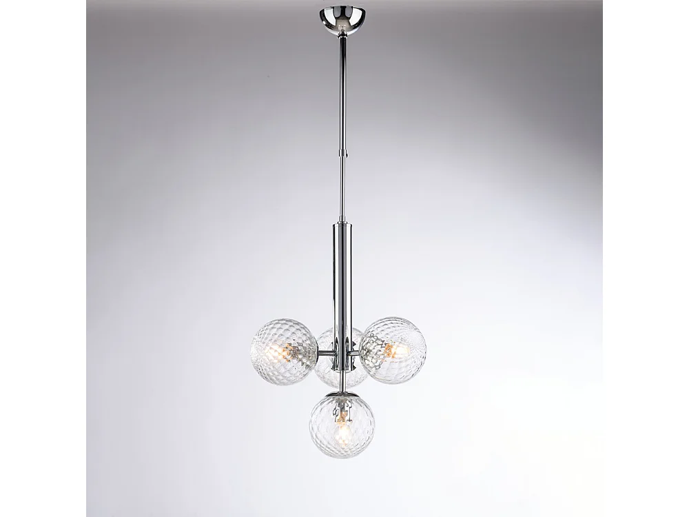 Armonia Lampa wisząca z polerowanego chromowanego żelaza 4 światła 110 Ø32 BL285-4-CR 3717242
