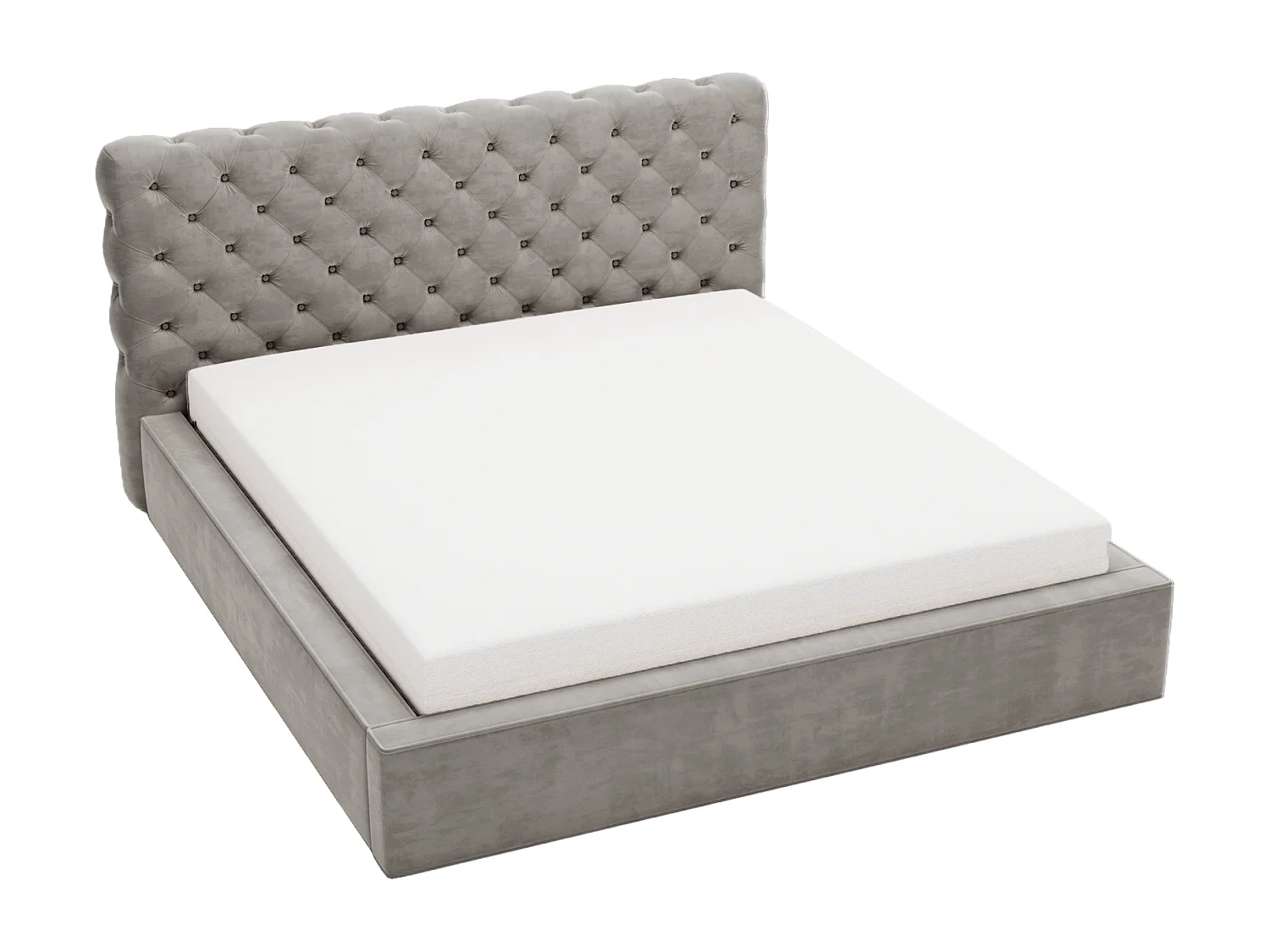 Łóżko tapicerowane 160x200 Ali - łóżko chesterfield z pojemnikiem, stelażem i pikowanym zagłówkiem - zielony 3599915 - obrazek 1