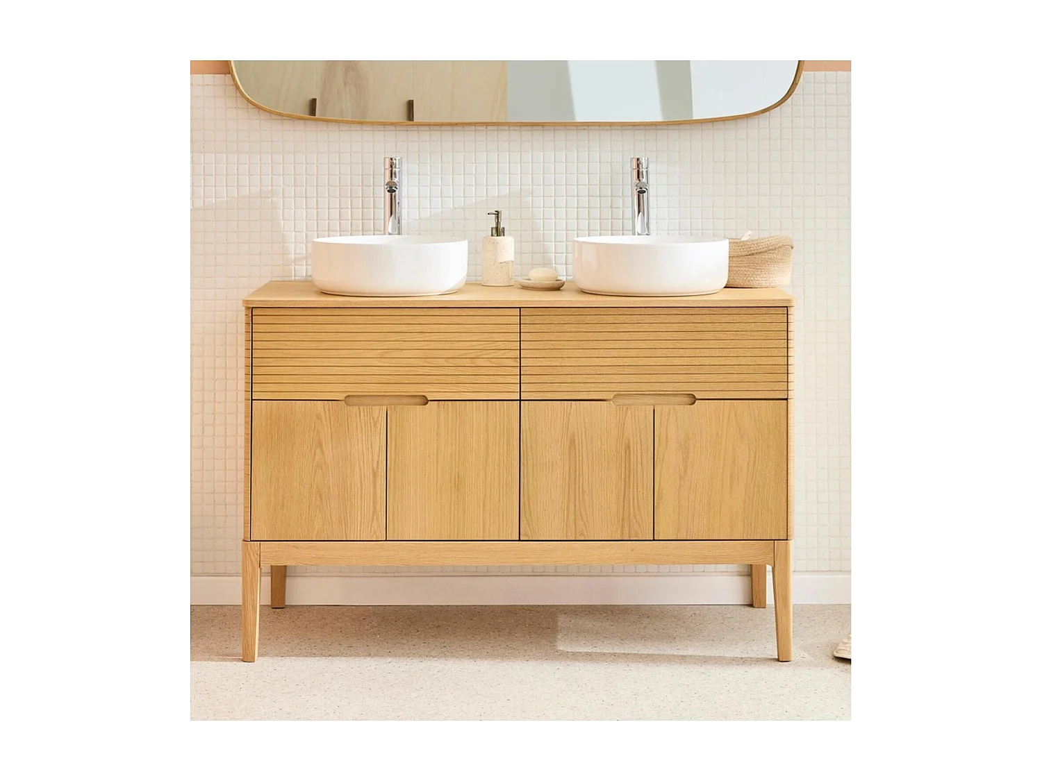 120 cm podwójna szafka pod zlew + zlew + bateria ALASKA 3990939