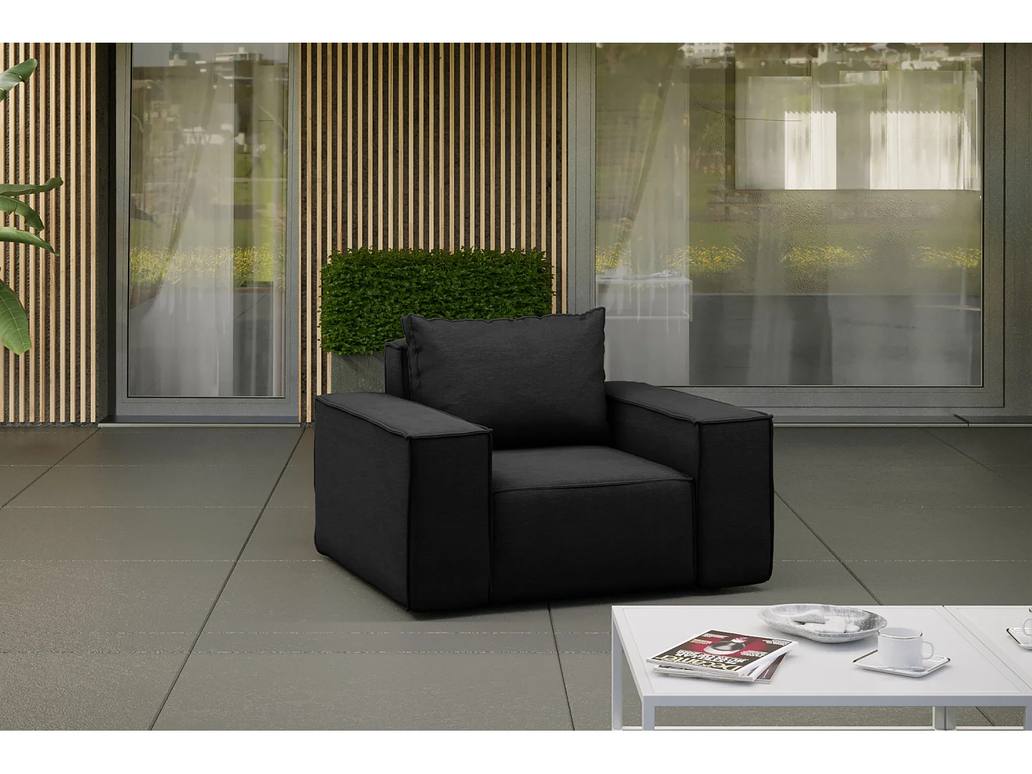 Fotel ogrodowy Garden, czarny (01) 4982448 - obrazek 1