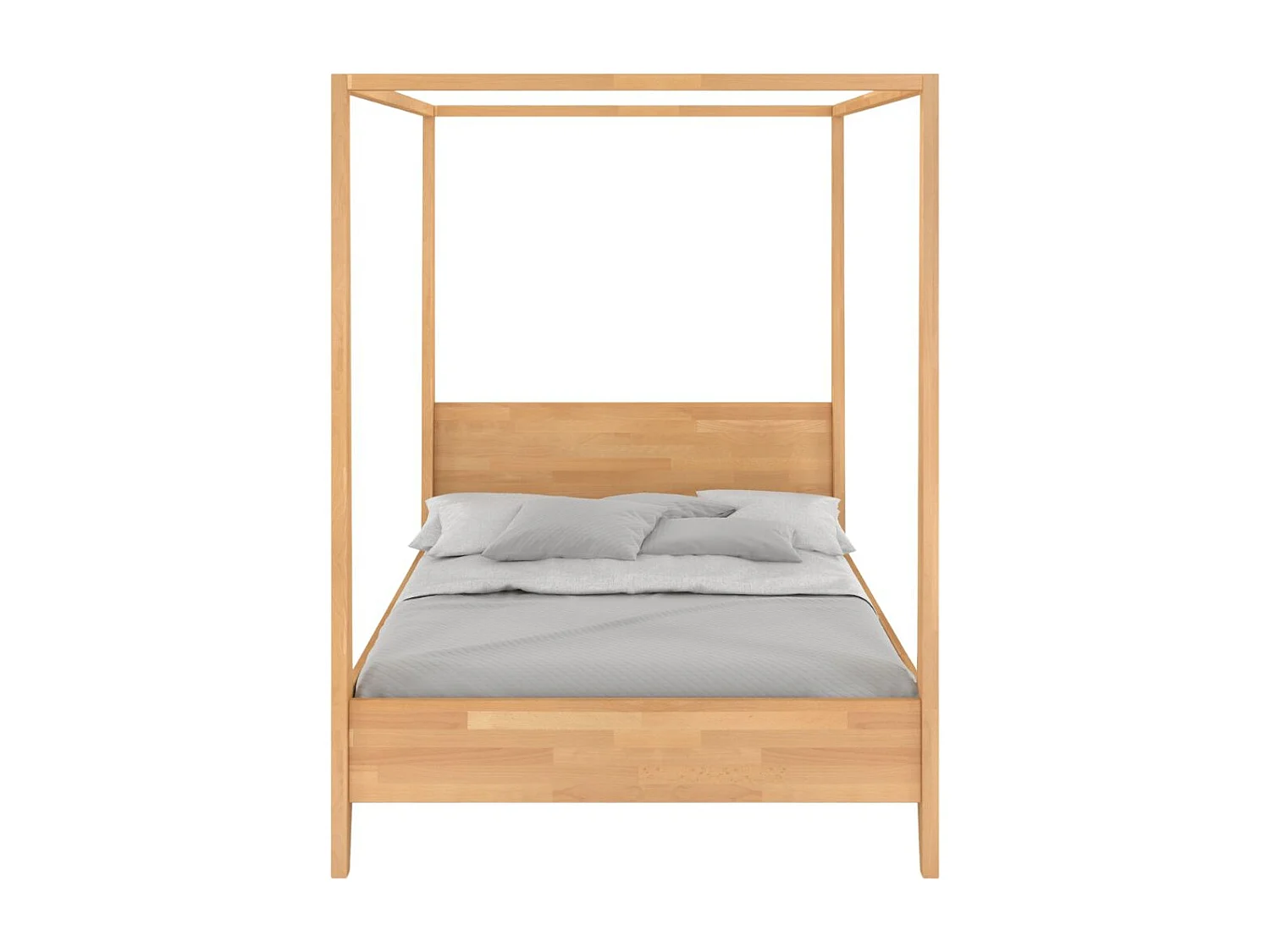 Łóżko bukowe Visby CANOPY z baldachimem, 180×200, naturalny 3772108