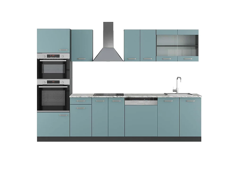 Aneks kuchenny niebiesko-szary/antracytowy 300x60x81.6 r-line 4781855 - obrazek 1