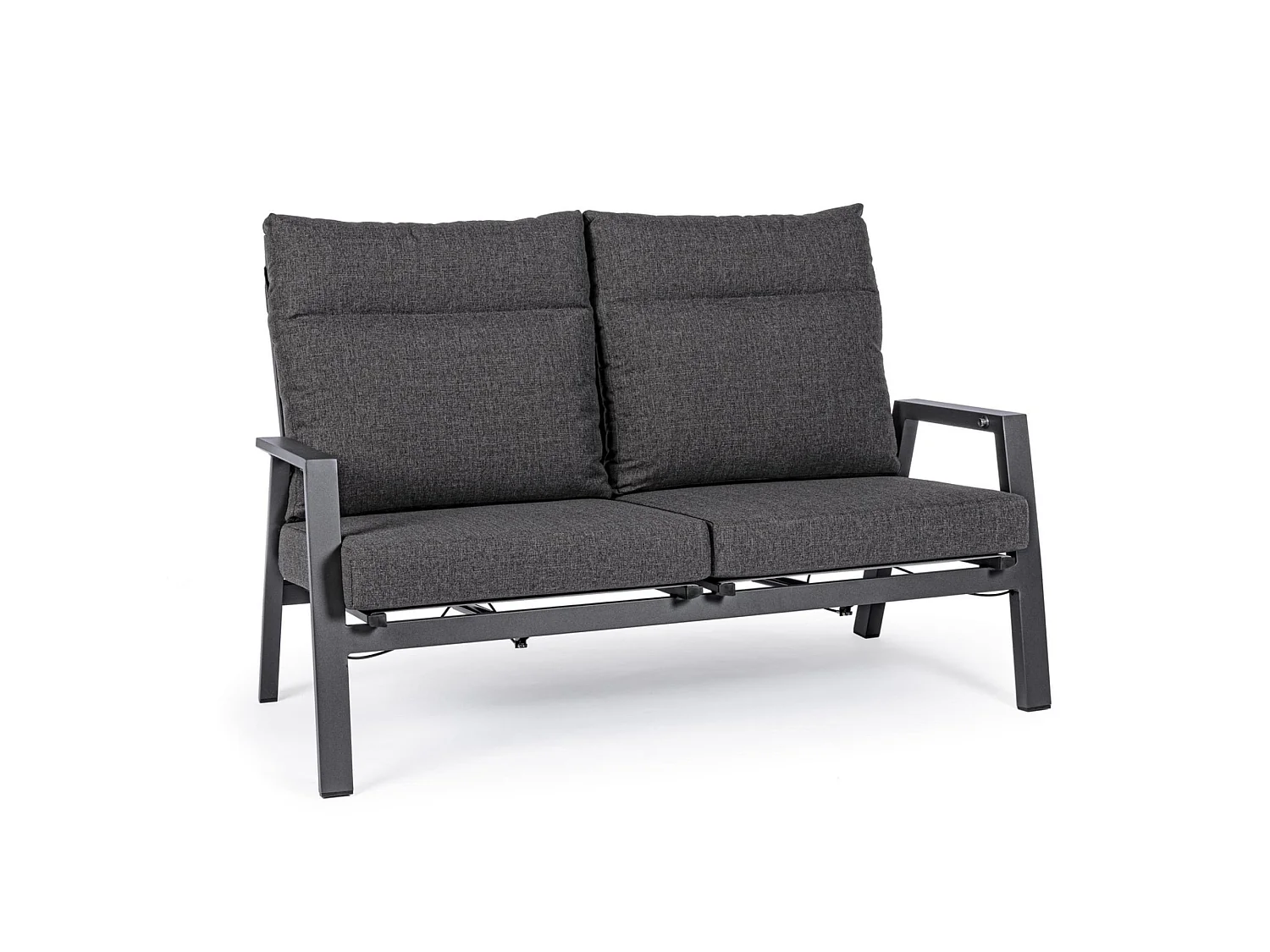 2-osobowa rozkładana sofa ogrodowa z textilene z poduszkami – OVIEDO 5004580