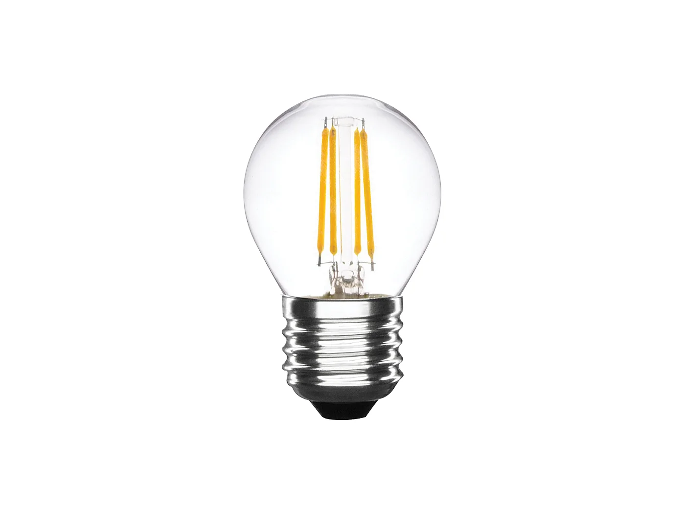 Alcapower Żarówka LED G45 Filament E27 6W 810lm 3000K Ciepła Biel - Przezroczyste szkło, wydajna i trwała do oświetlenia wnętrz 5012080 - obrazek 1