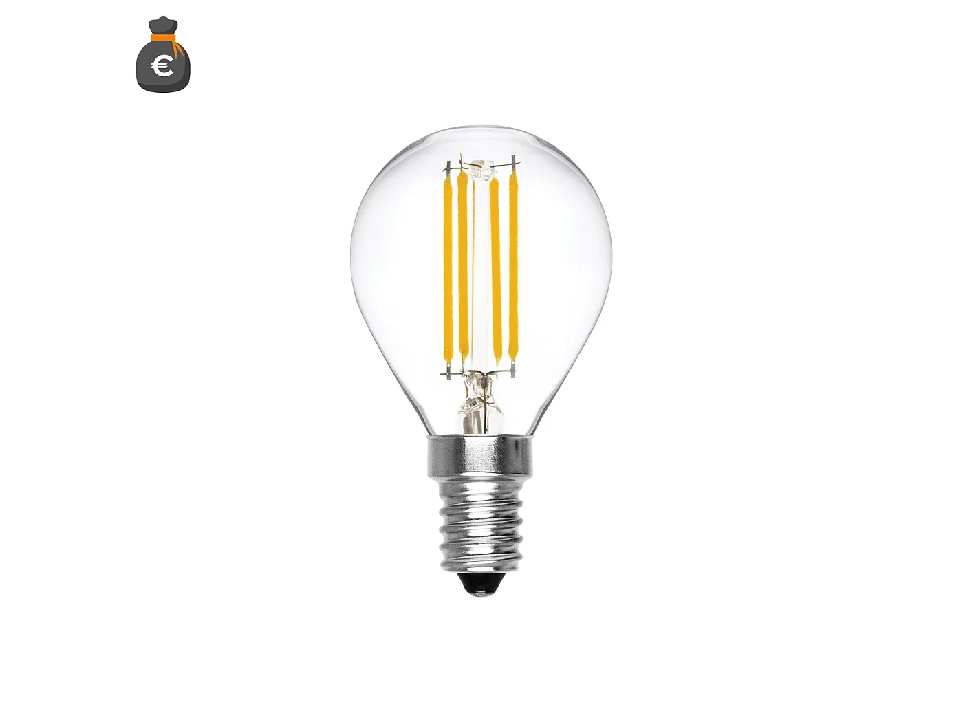 Alcapower Żarówka LED Filament G45 E14 6W 810lm 3000K Ciepła Biel Przezroczysta, Klasa D, Żywotność 25000h 5012098 - obrazek 1