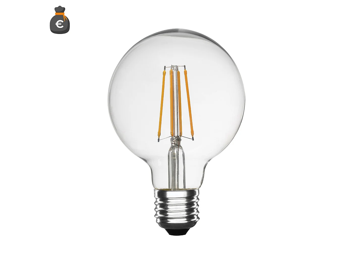 Alcapower Żarówka LED Globo G95 Filament 10W E27 Światło Naturalne 4000K 1450lm Klasa Energetyczna D - Idealna do Dekoracyjnego Oświetlenia Wnętrz 5012108 - obrazek 1