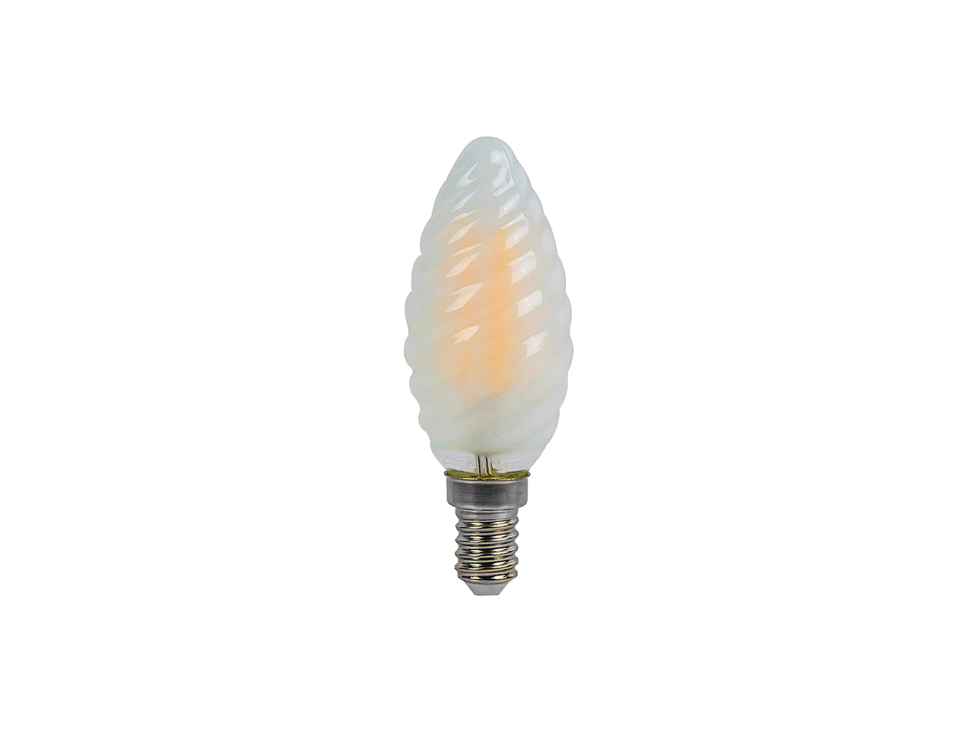Alcapower Żarówka LED Świecowa C37 Szkło Mrożone 4W 510lm 3000K Gwint E14 Ciepłe Światło Rozproszone Klasa Energetyczna E Elegancki Design 5012109 - obrazek 1