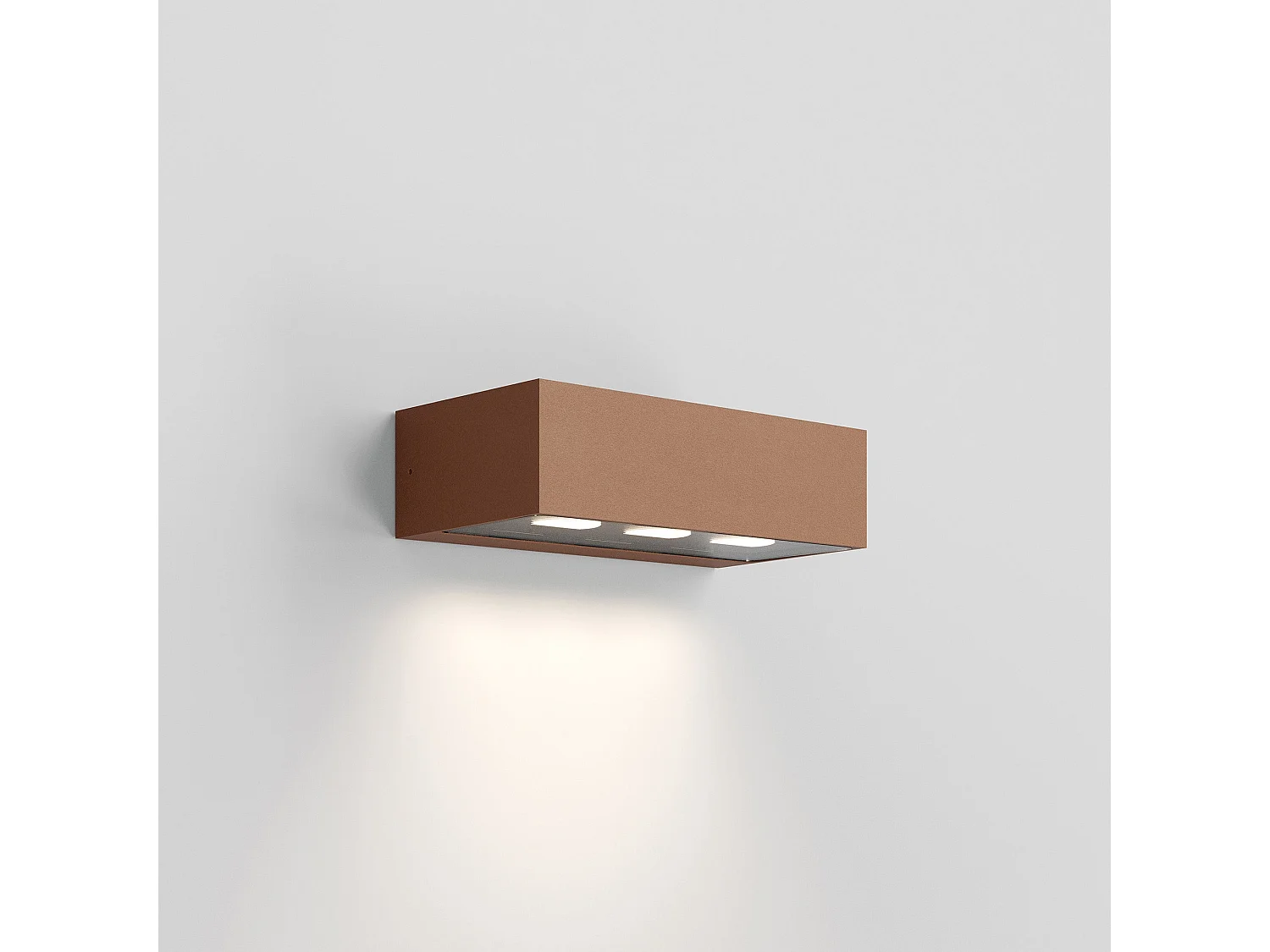 Asymetryczna lampa ścienna Forward Corten LED 15,5W 3000K IP54 to profesjonalne oświetlenie zewnętrzne wykonane z wysokiej jakości aluminium 5012132 - obrazek 1