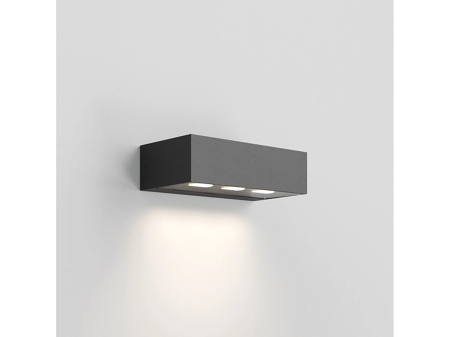 Asymetryczna ścienna lampa zewnętrzna Forward czarne aluminium LED 15,5W 3000K IP54 1744lm 3 źródła światła nowoczesny design oświetlenia domu 5012153