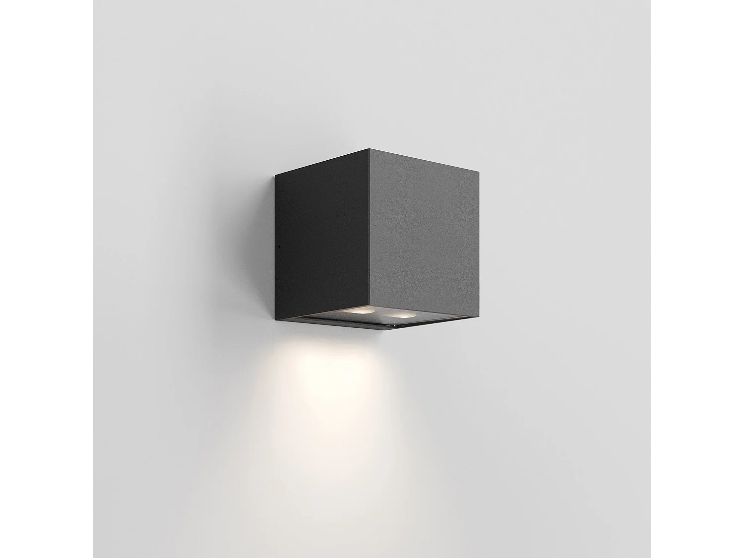 Asymetryczna ścienna lampa zewnętrzna Forward, 2 źródła światła, rama aluminium, LED 10,5W 3000K, czarna, kompaktowy design, klasa szczelności IP54 5012183