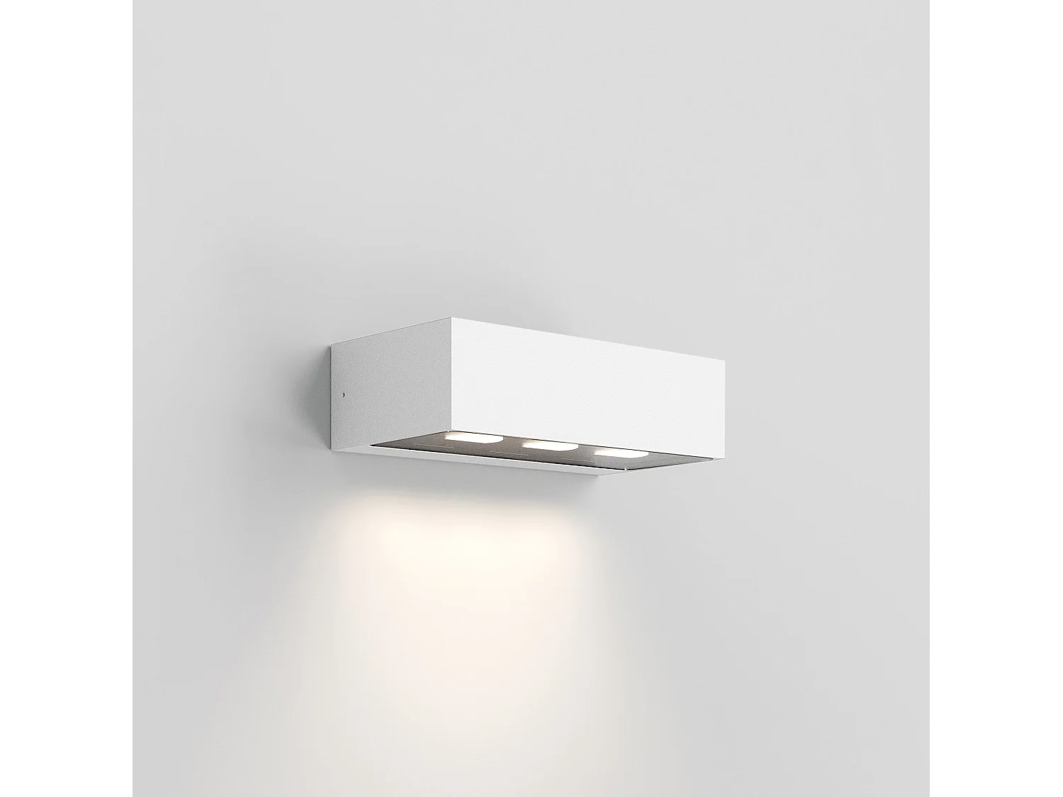 Asymetryczna lampa ścienna LED Forward 3-Light Outdoor, biała aluminiowa rama, nowoczesny design do oświetlenia elewacji, 15,5 W 5012188 - obrazek 1