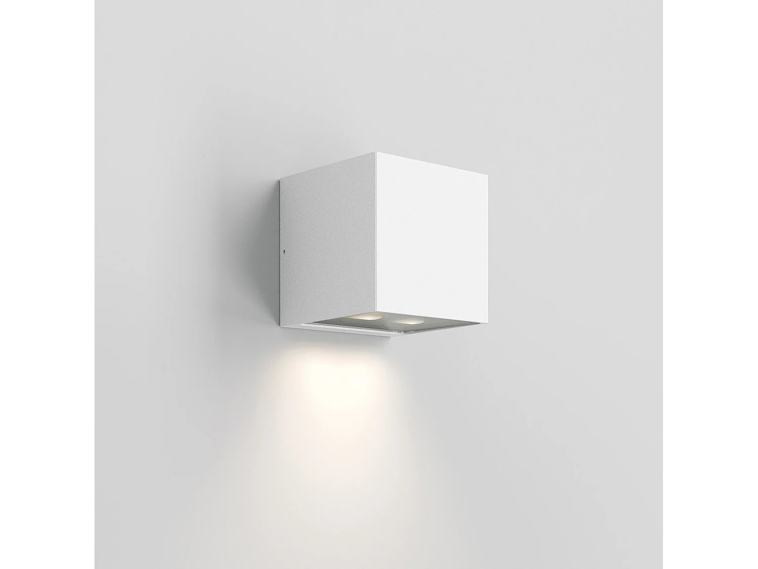 Asymetryczna lampa ścienna Forward 2-Light IP54 białe aluminium, LED 10,5W 3000K, optyka kierunkowa, zewnętrzne oświetlenie architektoniczne 5012202 - obrazek 1