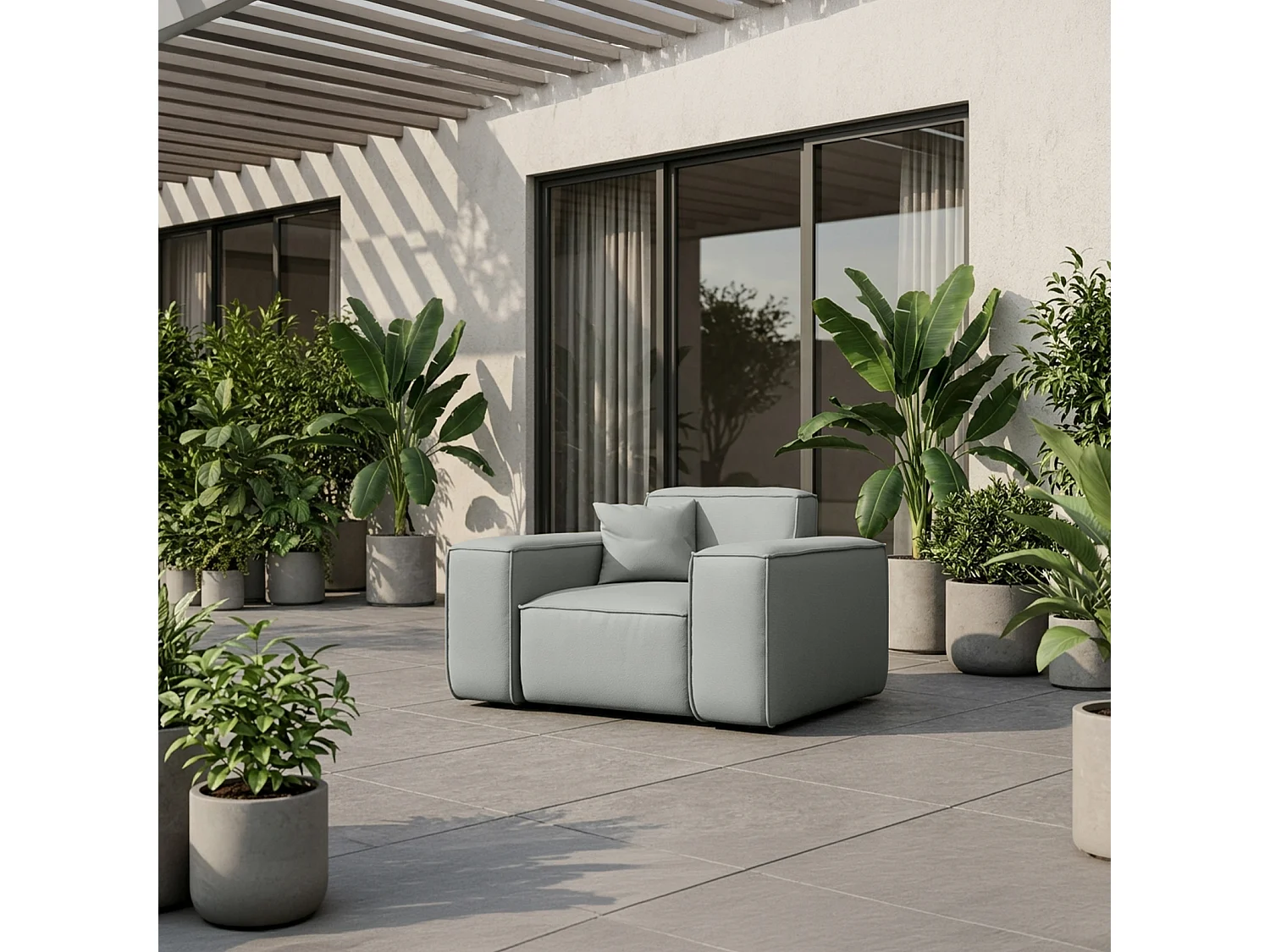 Fotel Patio, tkanina Odyssey, cement (02) 5013457 - obrazek 1