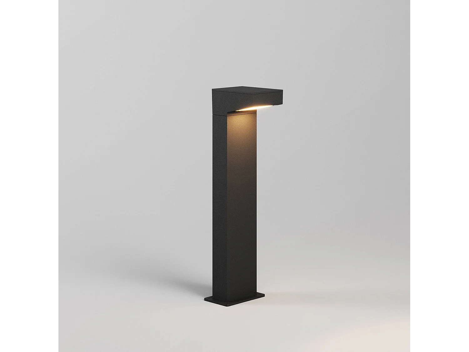 Asymetryczna lampa zewnętrzna LED Forward, z czarną aluminiową ramą, 13 W, 3000 K, wysokość 50 cm, idealna do ścieżek i ogrodów 5013880