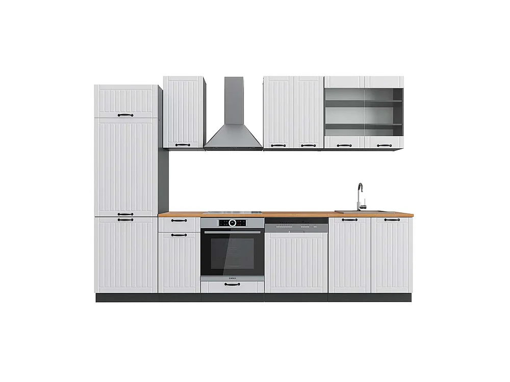 Aneks kuchenny biały dworek/antracyt 300x60x81.6 fame-line 4781444 - obrazek 1