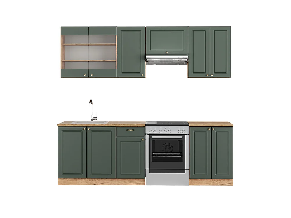 Aneks kuchenny green-gold country/gold power oak 240x60x81.6 fame-line 4779546 - obrazek 1
