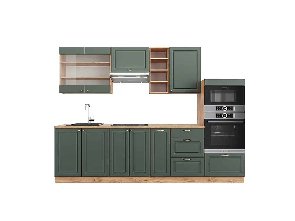 Aneks kuchenny green-gold country/gold power oak 280x60x81.6 fame-line 4780290 - obrazek 1