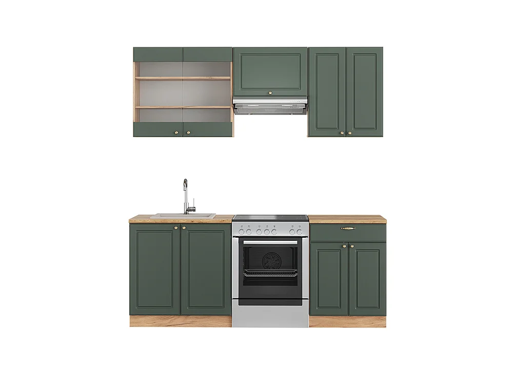 Aneks kuchenny green-gold country/gold power oak 200x60x81.6 fame-line 4781951 - obrazek 1